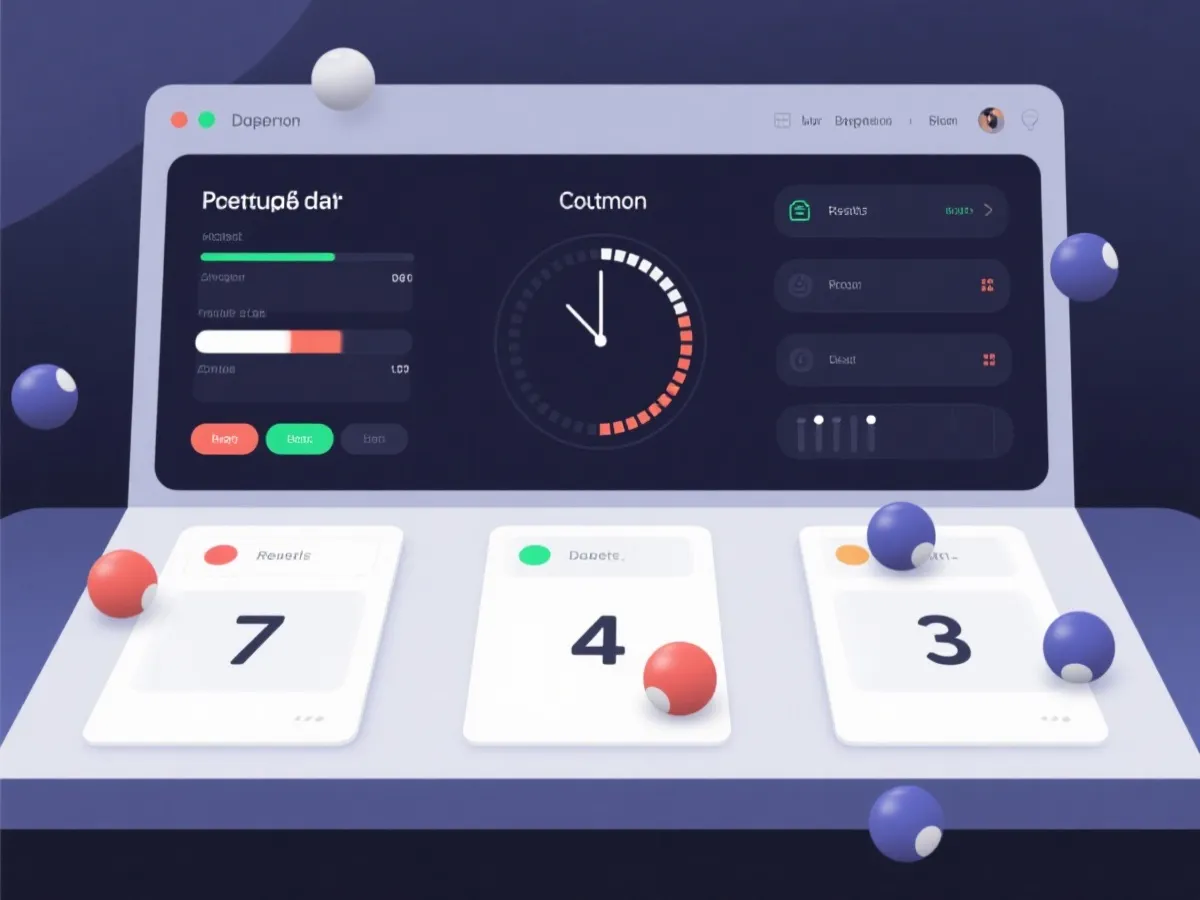 Illustration of result tracking dashboard and countdown